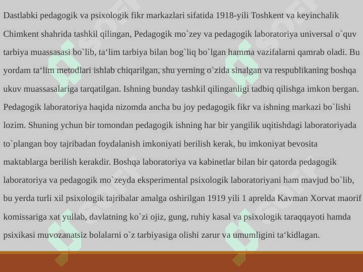 O`zbekistonda psixologiya fanining rivojlanishi 2