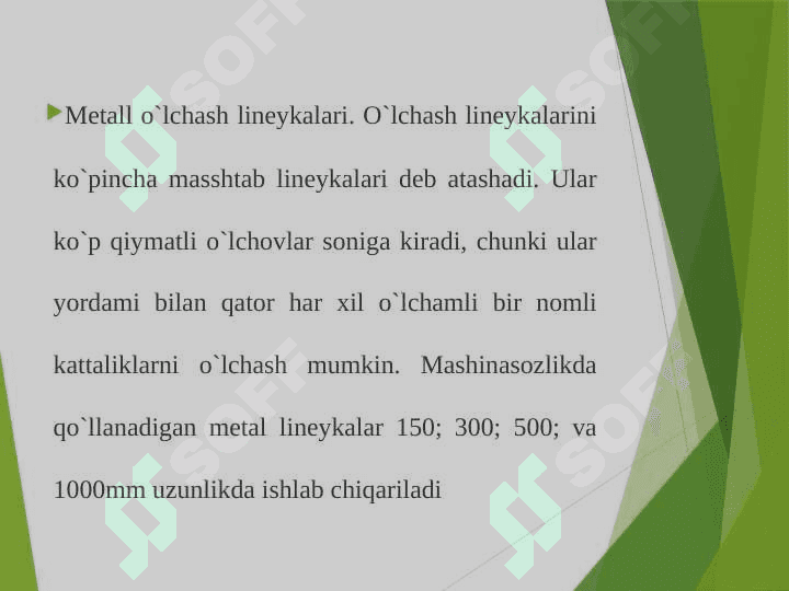 Universal o'lchov vositalari 3