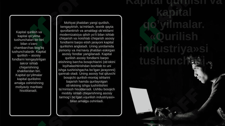 Investitsiya faoliyatida kapital qurilish 3