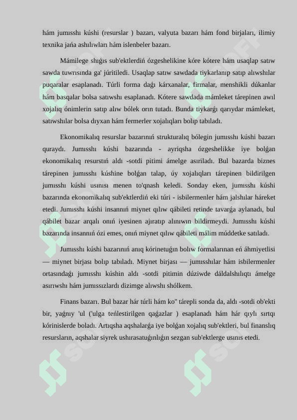 Jeke hám bazar talabı 3