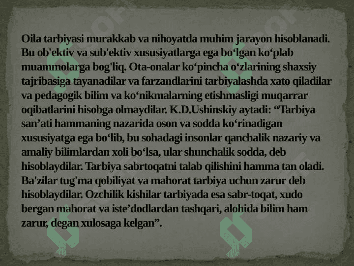 TARBIYA FANI BARKAMOL AVLOD TARBIYASINING MUHIM MANBAYI 8