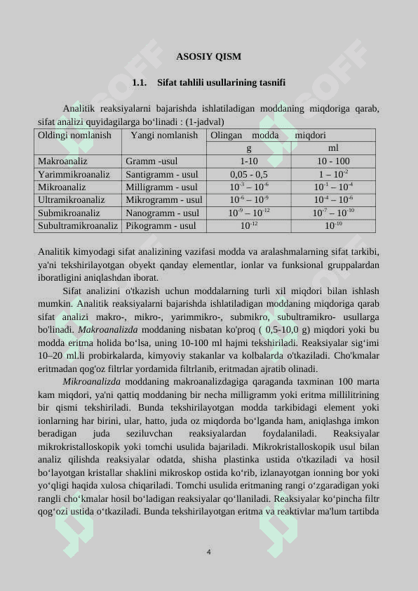 AJRATISH VA ANIQLASH (SIFAT ANALIZI) METODLARI 4