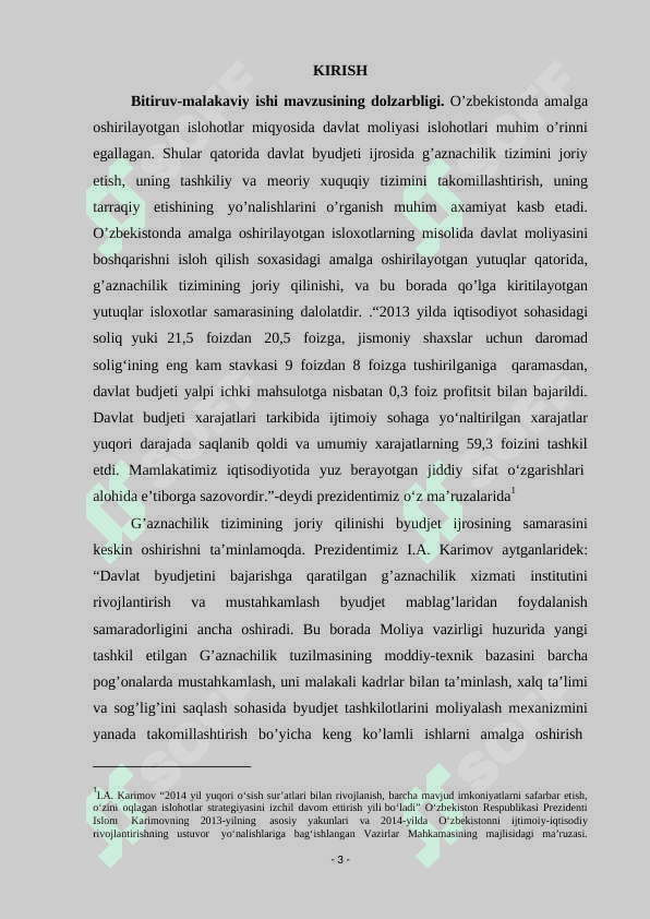 Davlat budjetining gʻazna ijrosini tashkil etish 3
