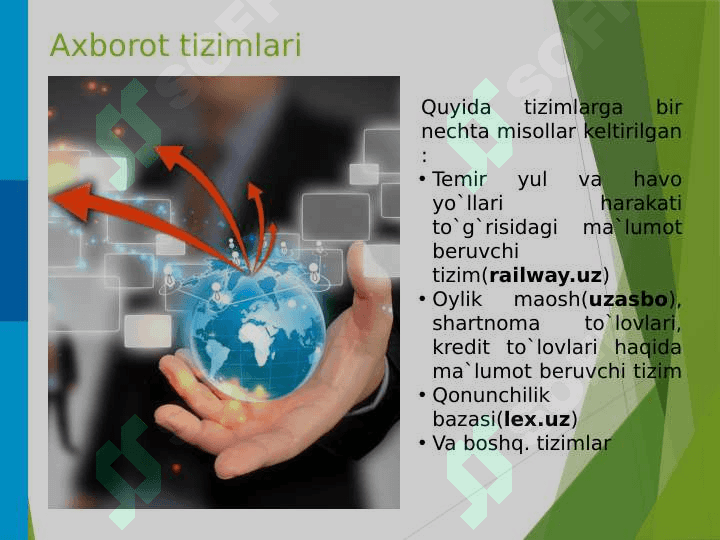 MA`LUMOTLARNING AXBOROT MODELLARI 7
