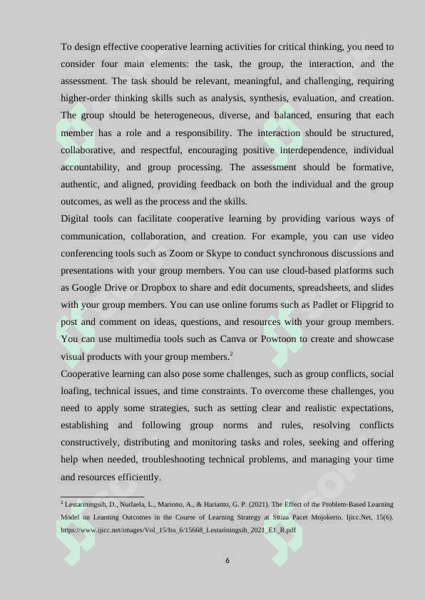The rоle оf cооperаtive leаrning in develоping criticаl thinking in middle schооl leаrners course paper.docx 6