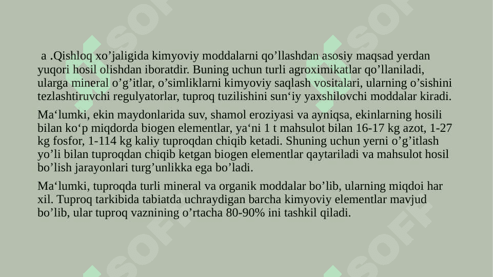 Tuproqlarning ifloslanishi va ularni oldini olish yo’llari 4