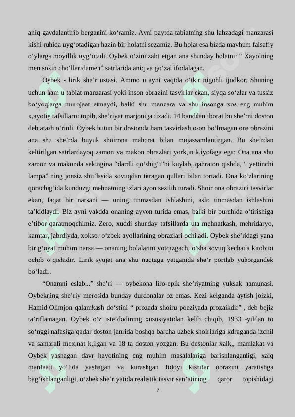 Bolalik” qissasi avtobiografik asar sifatida 7