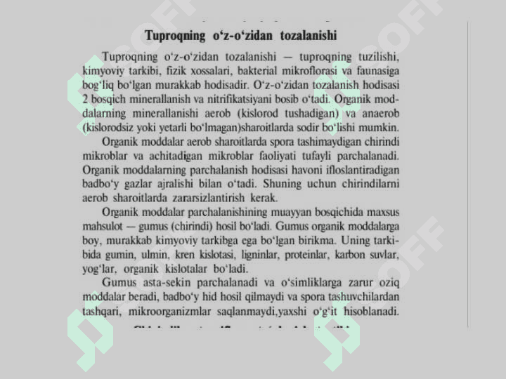 Tuproqning gigiyenik va epidemiologik ahamiyati 7