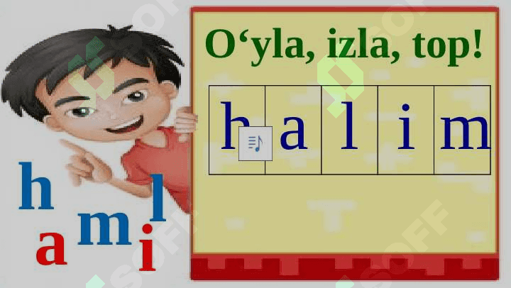 Yozuv darsi kichik  h harfi 8