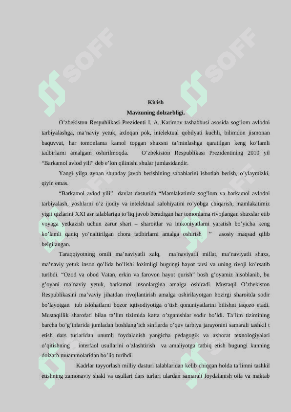 BOSHLANG’ICH SINF DARSLARINI TASHKIL ETISH SAMARALI  USULLARI 2