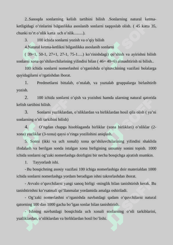 Natural sonni miqdorlarni o’lchasg natijasi sifatida qaralishi 3