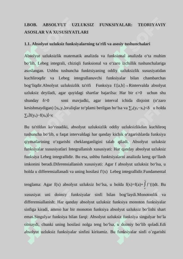 Absolyut uzluksiz va singulyar funksiyalar 6