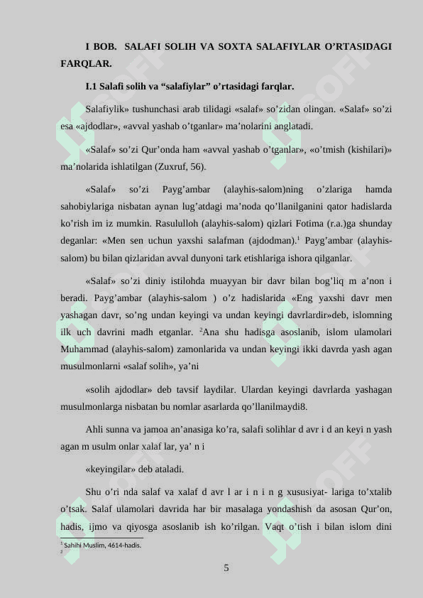 Zamonaviy salafiylarning kalom ilmiga munosabati 5