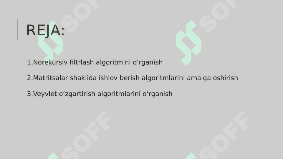 tizimlar va signallarni qayta ishlash 2