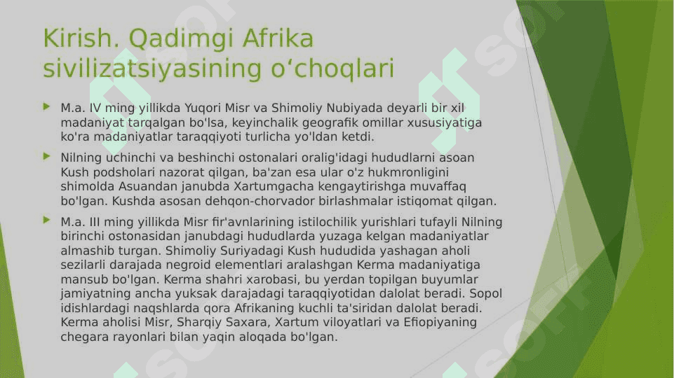 Qadimgi Afrika va Janubiy Arabiston sivilizatsiyalari 3