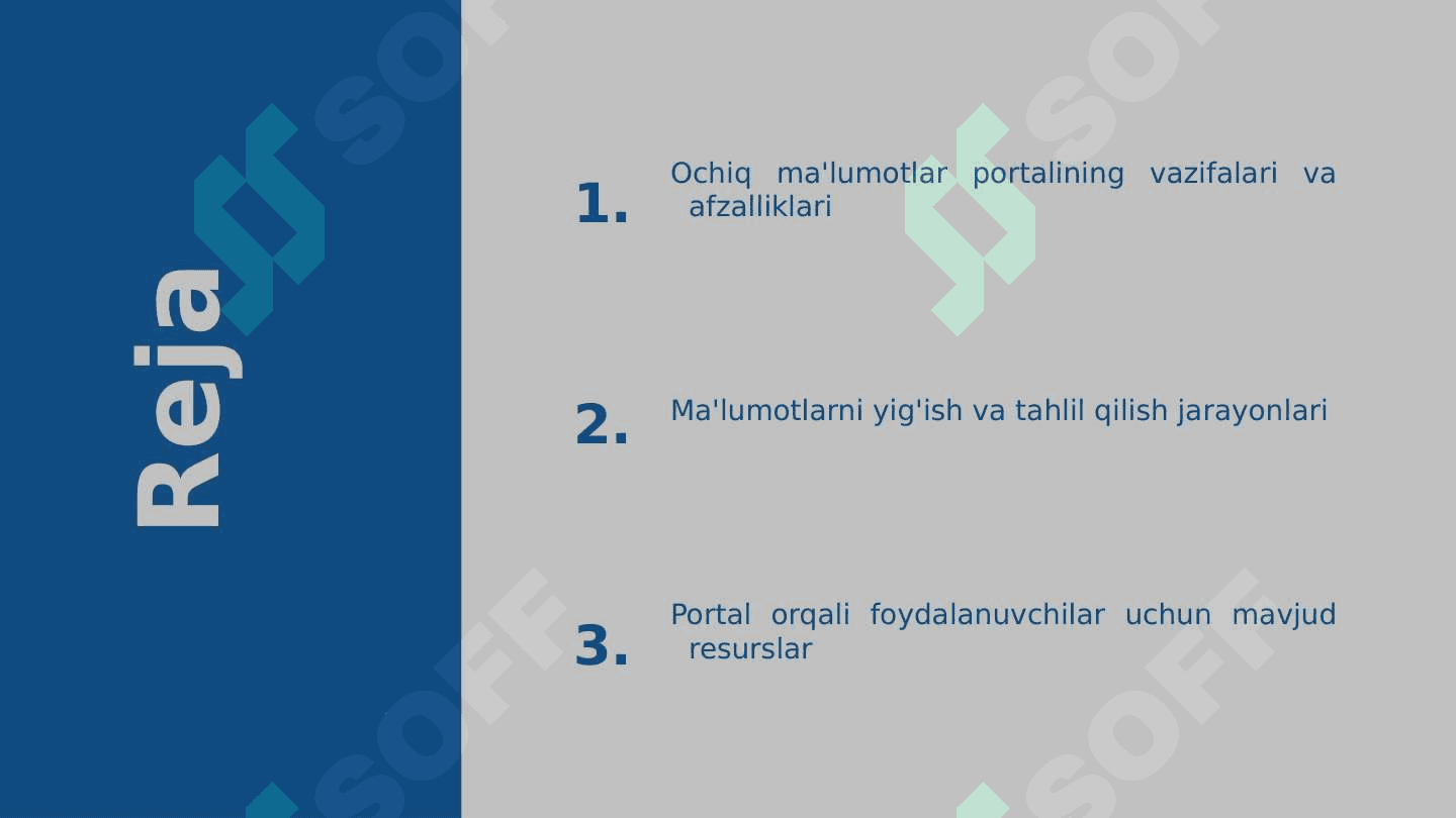 Oʻzbekiston respublikasi Ochiq maʼlumotlar portali bilan ishlash 2