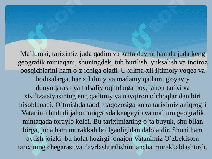 O'zbekiston tarixini  davrlashtirish 4