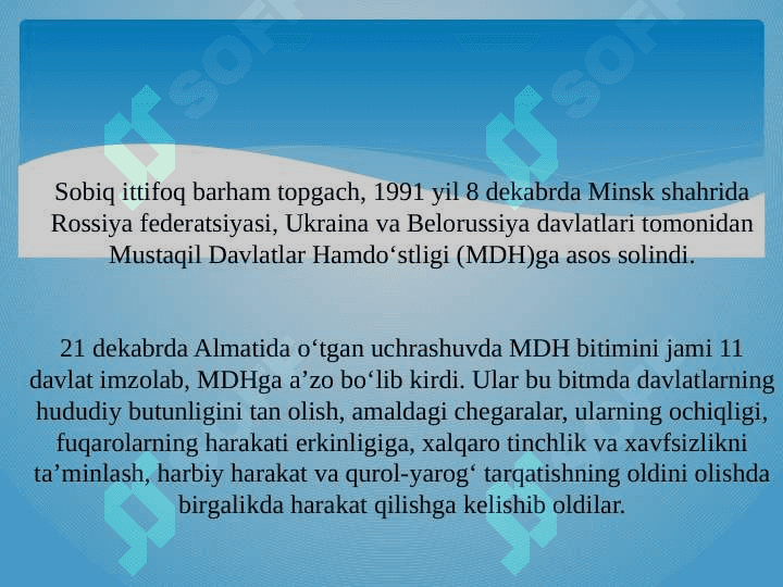 O'zbekistonni markaziy Osiyo davlatlari bilan aloqalari 8