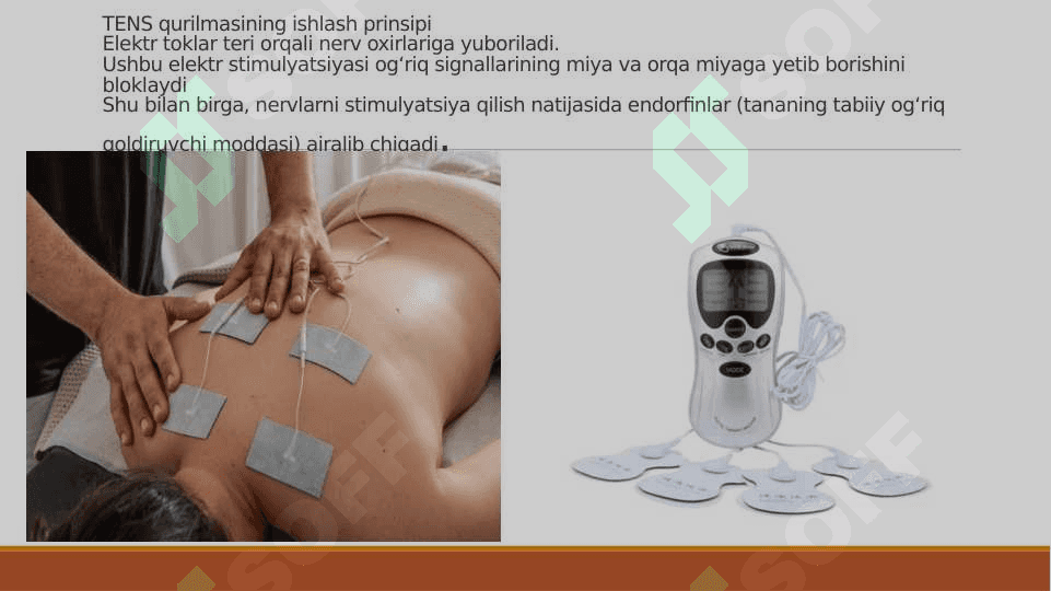 zamonaviy og’riqsizlantirish usullari elektroanalgeziya tens 3