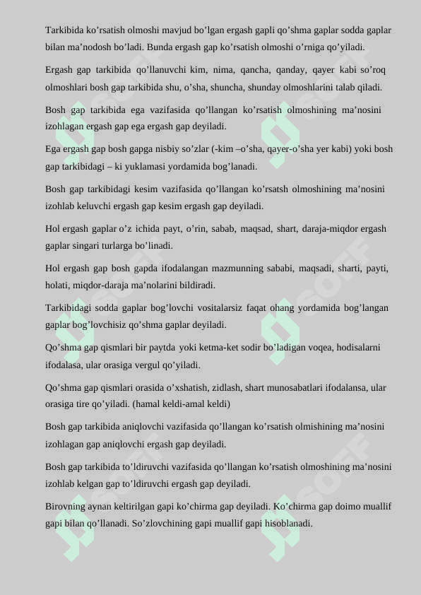 ZIDLOV BOG'LOVCHILI QO'SHMA GAPLAR | KURS ISHI 8