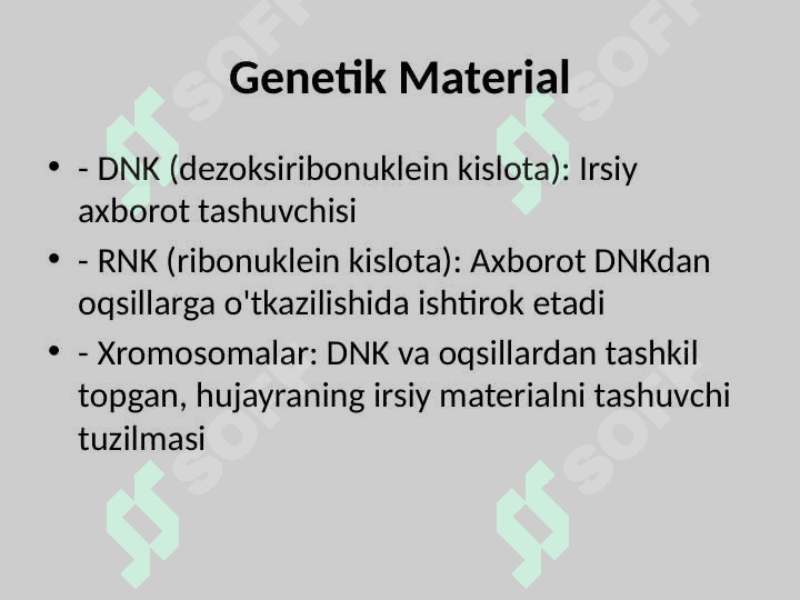 Irsiyatning molekulyar asoslari 5