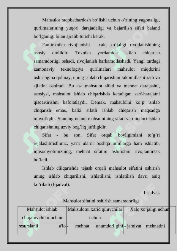 MAHSULOT SIFATI 3