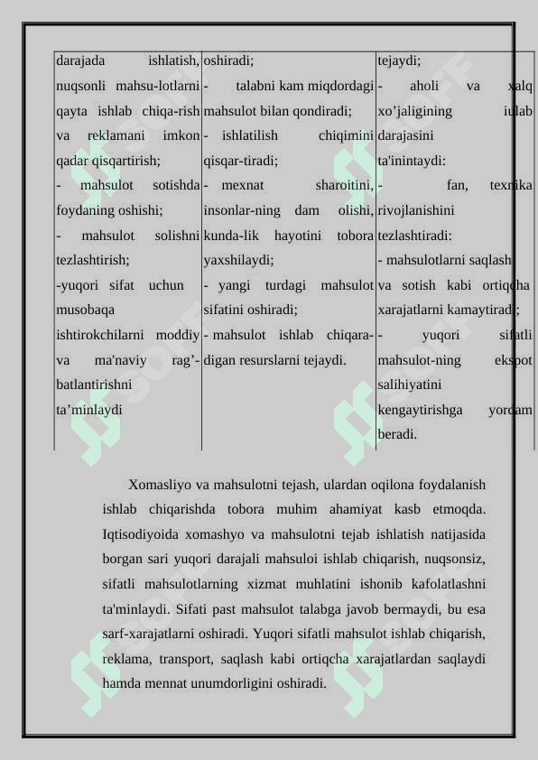 MAHSULOT SIFATI 4