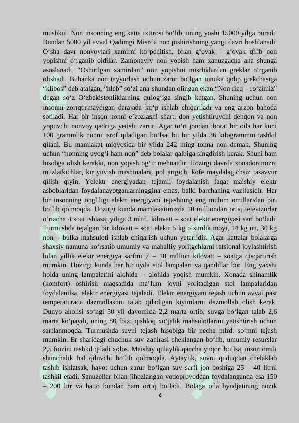Iqtisodiy tarbiya, iqtisodiy bilim 6
