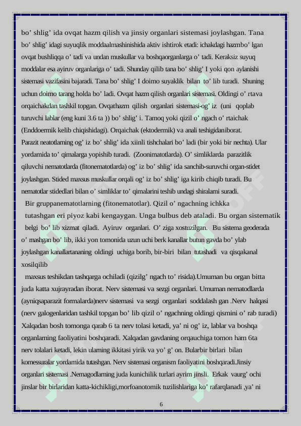 O’simliklarda parazitlik qiluvchi chuvalchanglar 6