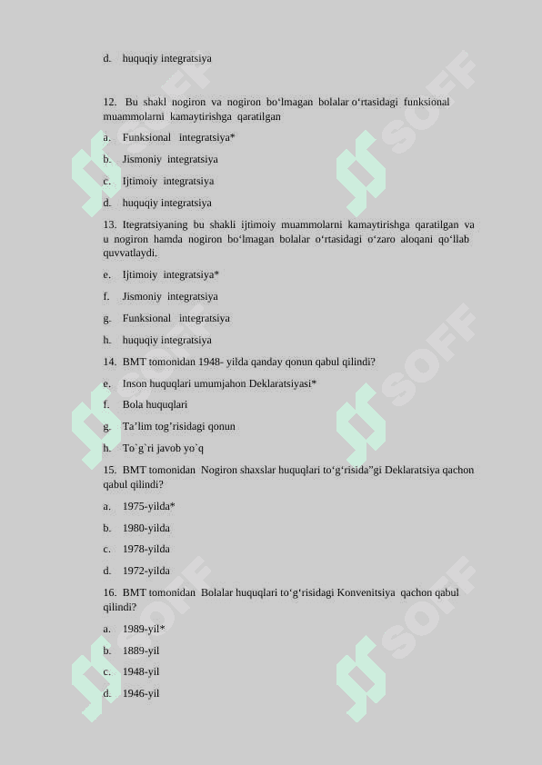 INKLYUZIV TA’LIM FANIDAN TESTLAR JAVOBI BILAN 3