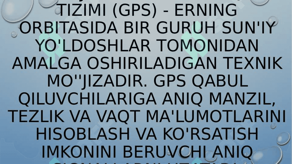 GPS qurilmasini o’rganish 3