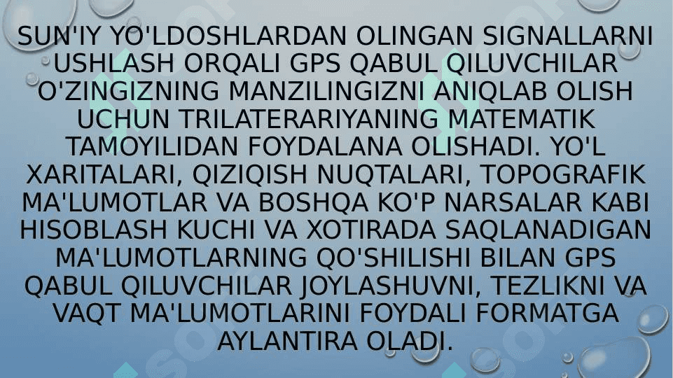GPS qurilmasini o’rganish 4