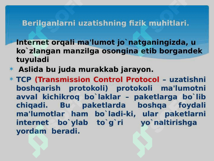 BERILGANLARNI UZATISH USULLARI 2