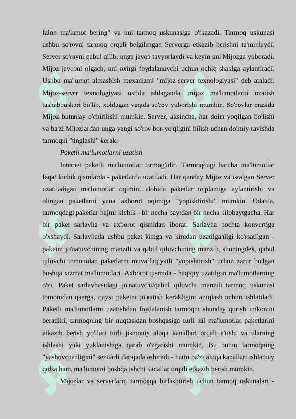 INTERNET TARMOG’I  VA DNS XIZMATI 3
