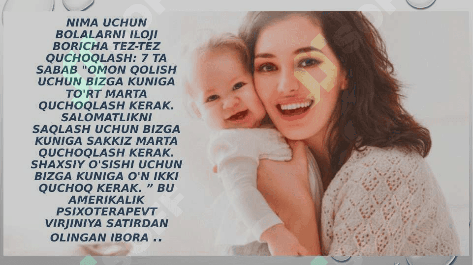 Ota onalar BILAN OLIB BORILADIGON ISHLAR 3
