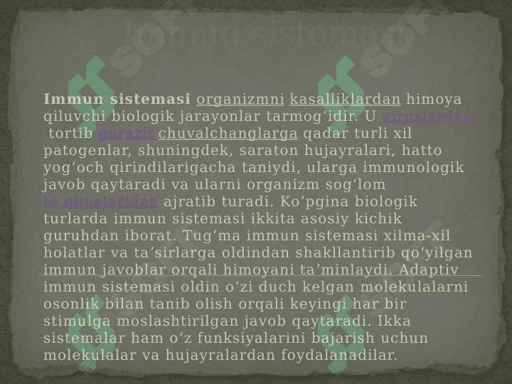 IMMUN TIZIMINI SHAKILLANISHI VA YOSHGA QARAB O’ZGARISHI 3