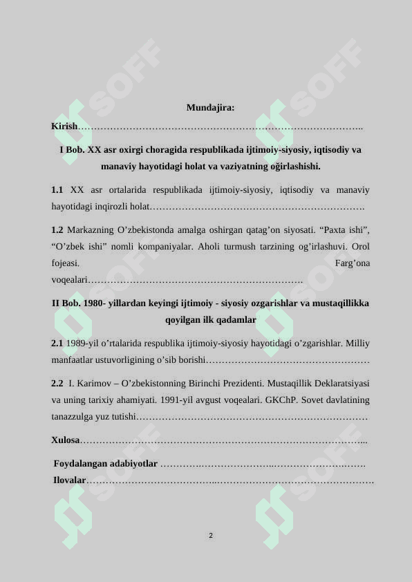 XX asrning 80-90-yillaridagi tarixiy jarayonlarni adabiyotlarda yoritilishi 2