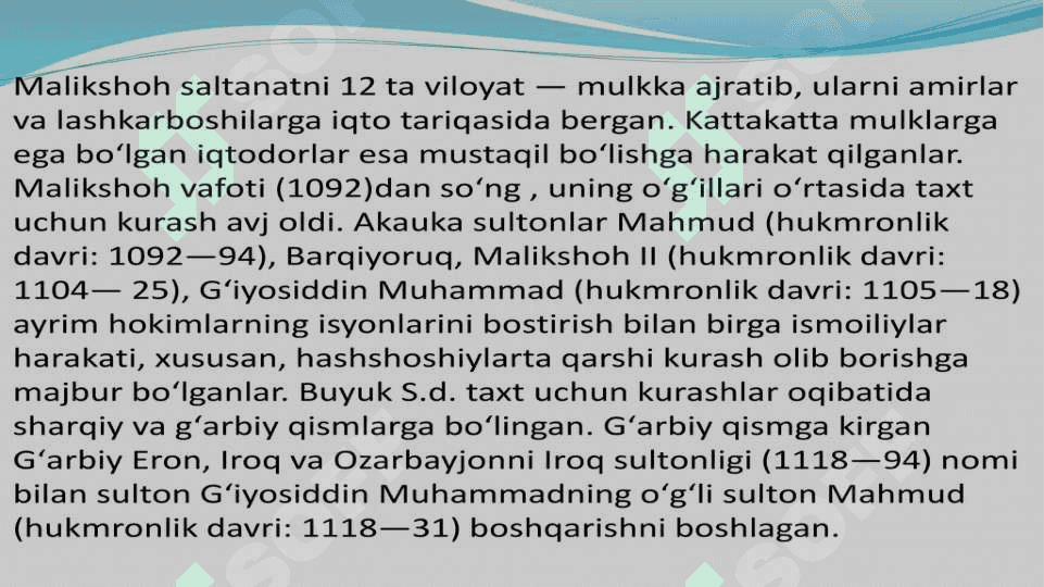 Saljuqiylar shajarasi 4