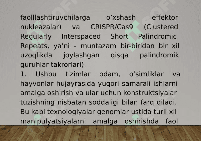 15-Mavzu: Genlarni tahrirlash. 8