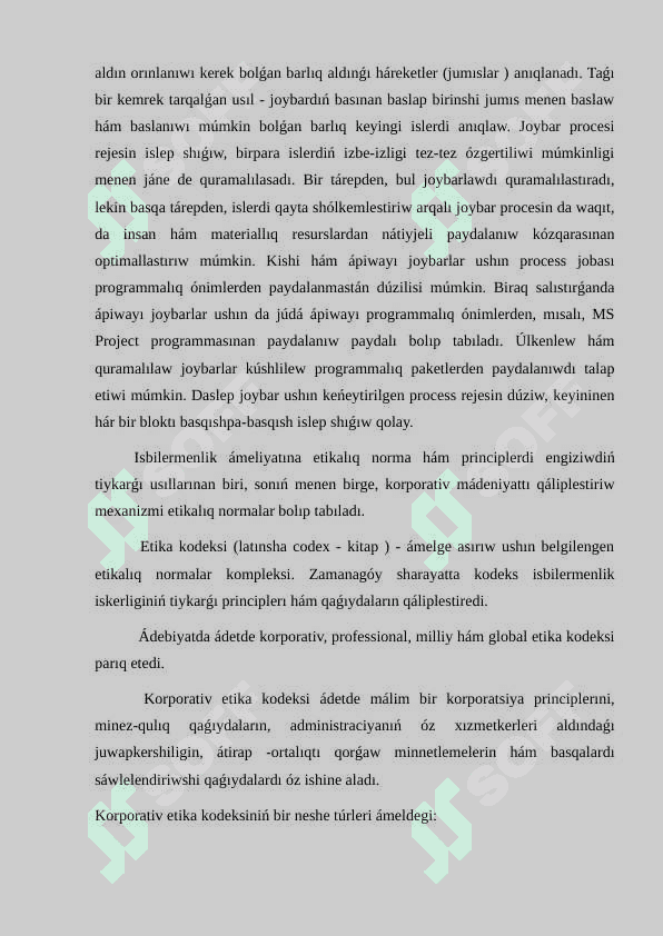 Xalıq aralıq etika kodeksleri hám onıń manisi 4