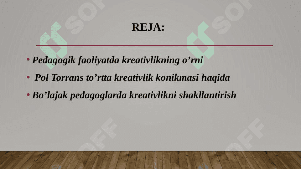 Pedagogik faoliyatida kereativlikning o’rni 2