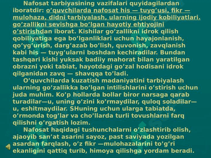 Nafosat tarbiyasi. Uning maqsadlari va vazifalari 6