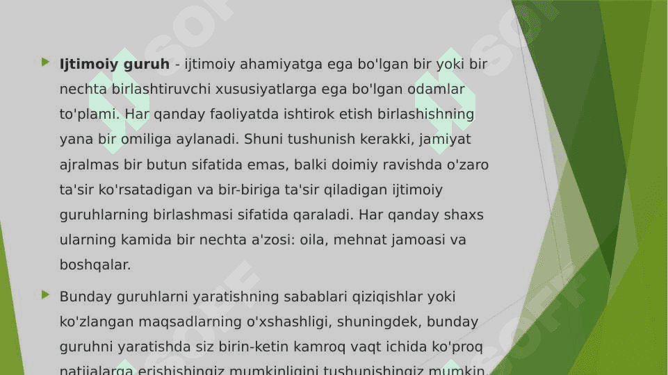 Ijtimoiy guruhlar turlari va tushunchasi 2