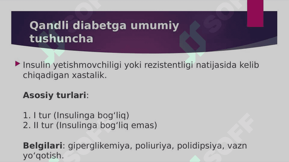 Qandli diabet va ochlikda ketonuriya va ketonemiya 3