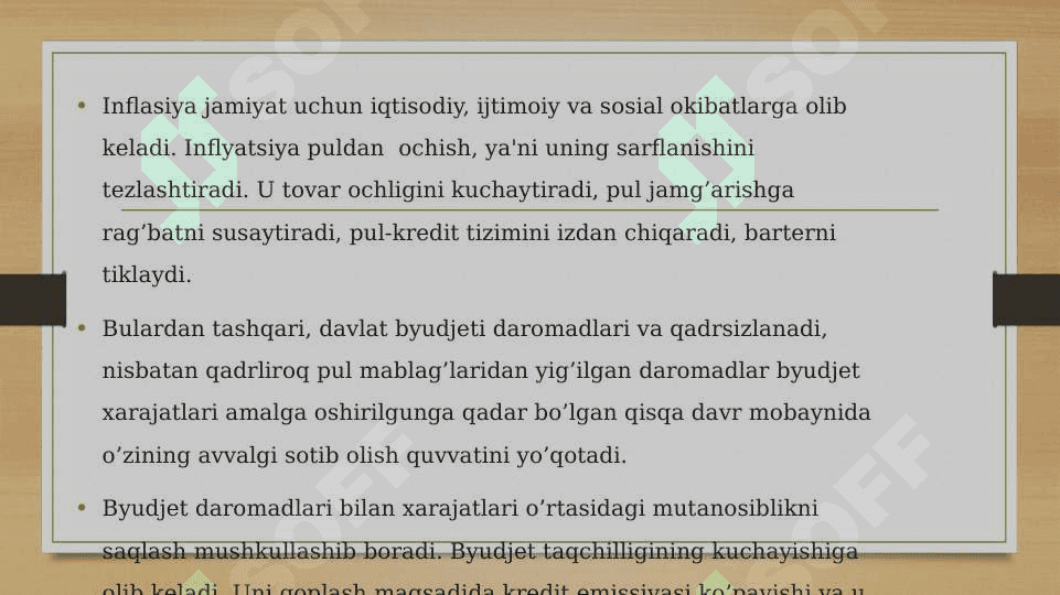 Inflyatsiyaning ijtimoiy-iqtisodiy oqibatlari 2