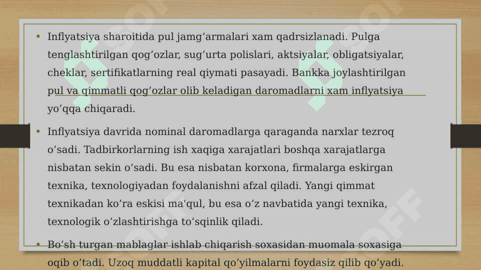 Inflyatsiyaning ijtimoiy-iqtisodiy oqibatlari 3