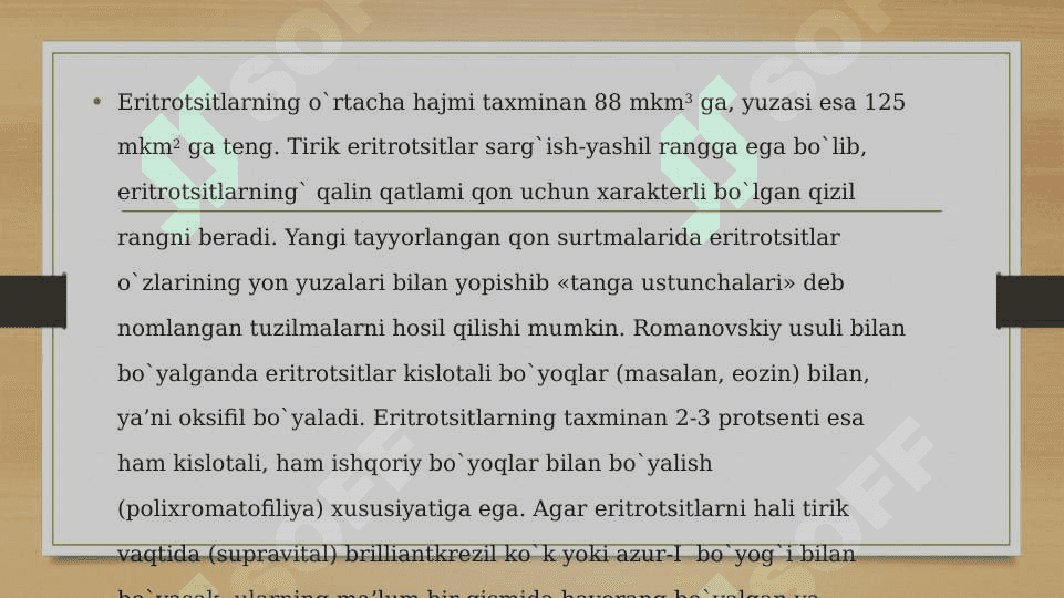 Qonning shaklli elementlari 6
