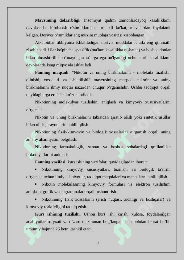 Nikotin va uning birikmalarini-molekula tuzilishi, olinishi, xossalari va ishlatilishi 4