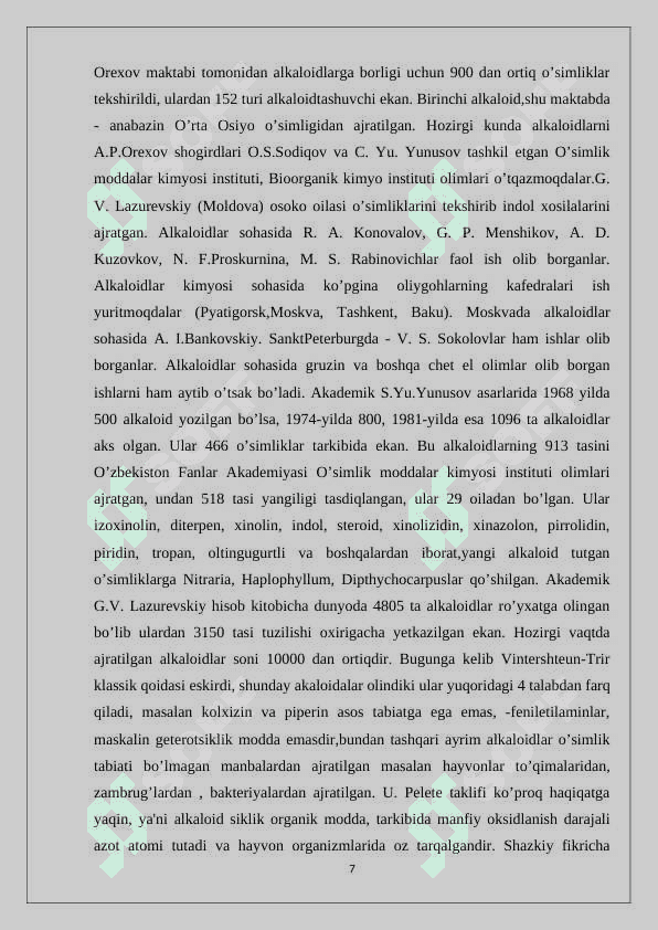Nikotin va uning birikmalarini-molekula tuzilishi, olinishi, xossalari va ishlatilishi 7