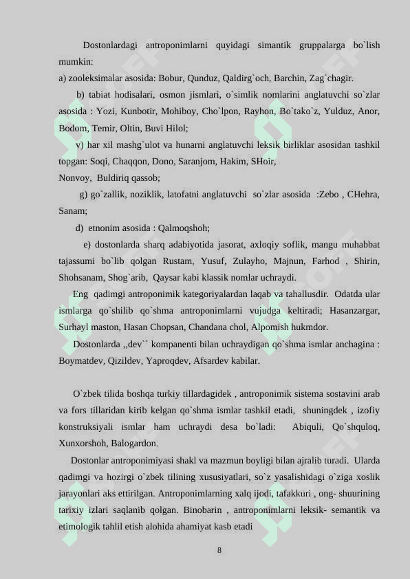 O`zbek tilshunosligida antraponimlar 8